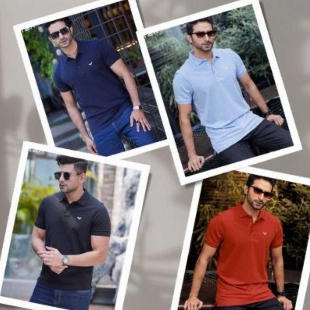 Vivaz Polo Combo, 4 Pcs Polo Shirt BD, Red Orange Sky Blue Navy Blue Black Shirt, Cotton Polo Bangladesh, Premium Lacoste Combo, Stylish Mens Polo, Casual Fashion Shirt