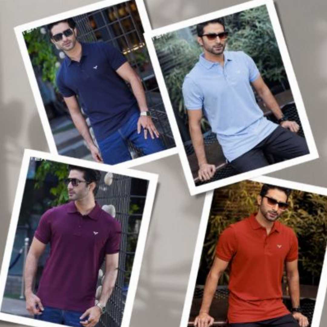 Vivaz Polo Combo, 4 Pcs Polo Shirt BD, Red Orange Sky Blue Navy Blue Deep Purple Shirt, Cotton Polo Bangladesh, Premium Lacoste Combo, Stylish Mens Polo, Casual Fashion Shirt
