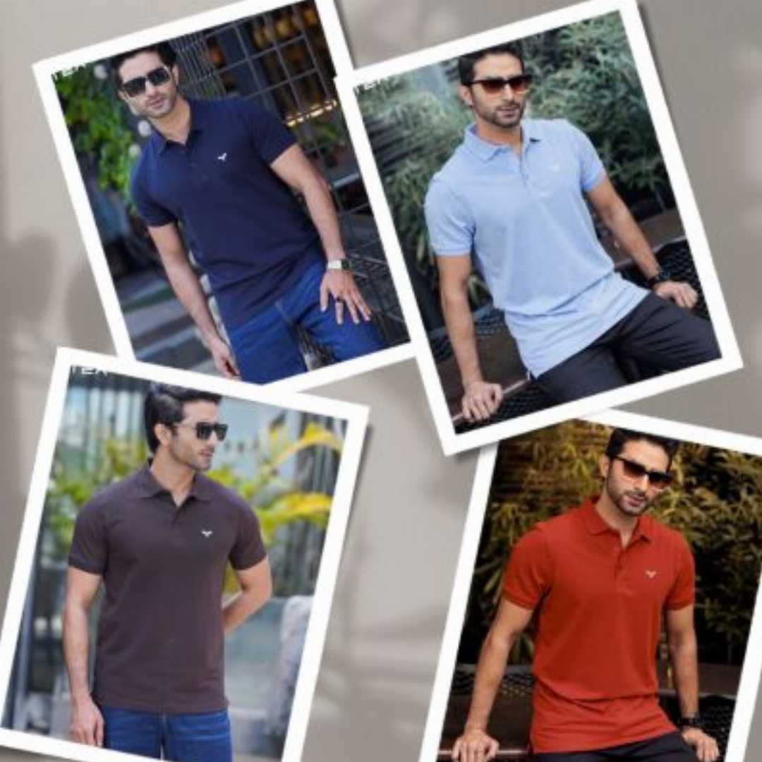 Vivaz Polo Combo, 4 Pcs Polo Shirt BD, Red Orange Sky Blue Navy Blue Coffee Shirt, Cotton Polo Bangladesh, Premium Lacoste Combo, Stylish Mens Polo, Casual Fashion Shirt